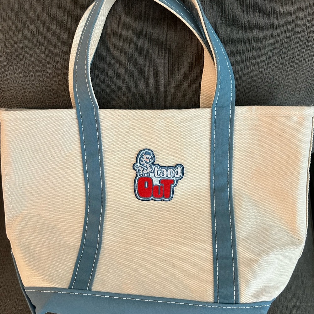 L.L. Bean Cream Canvas Boat Tote